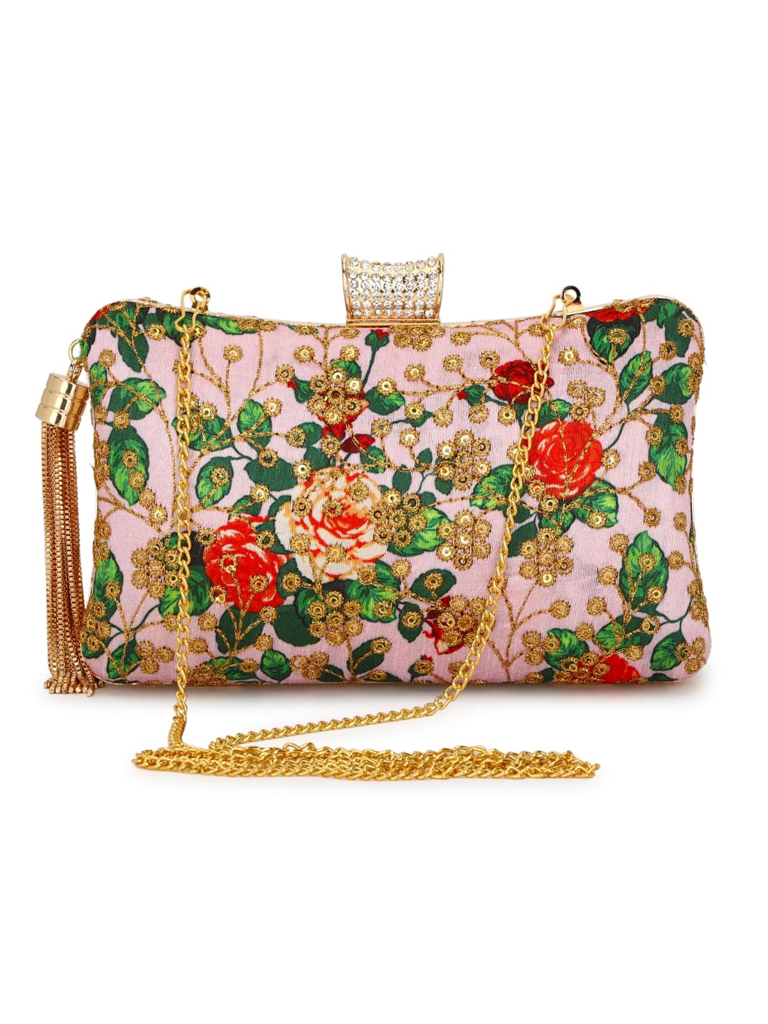 TOOBA Girls Tassle Clutch (Pink Embroidered) (B0BH52JQRN) Amazon Price History, Amazon Price Tracker