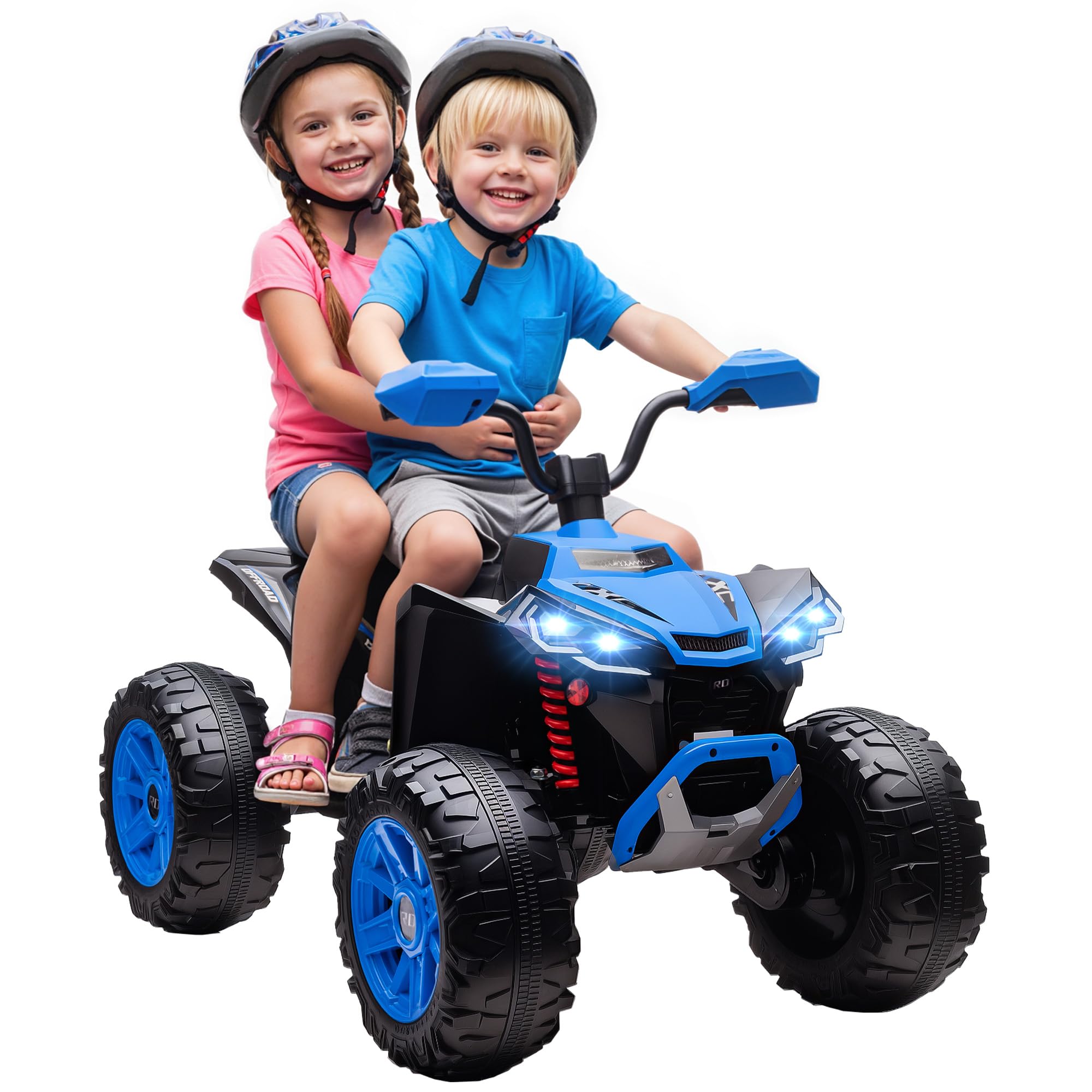 AIYAPLAY Quad électrique 24V pour Enfants Marche Avant/arrière Bleu