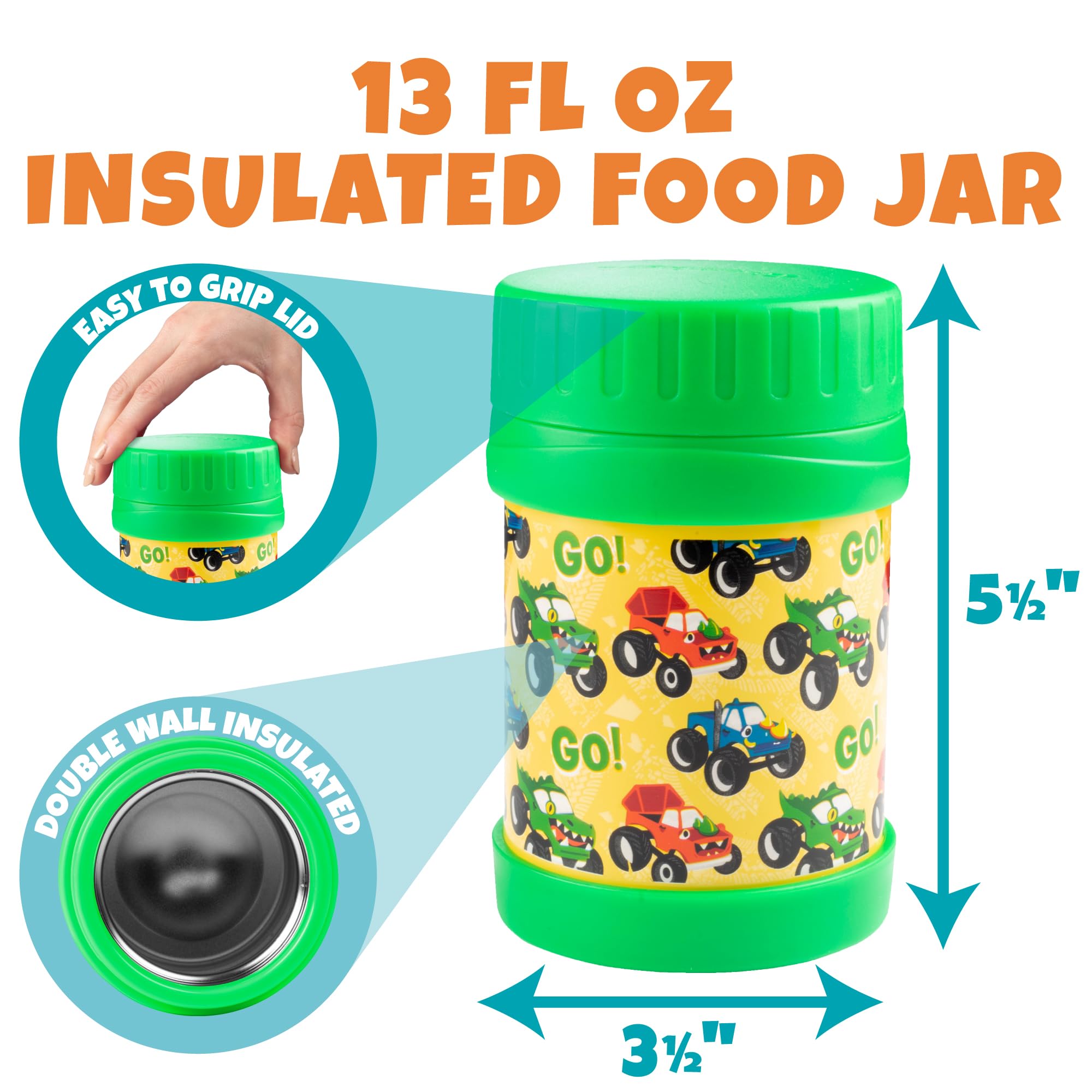 ランチボックス　モンスタートラック The Monster's Picnic：ランチボックス | JAM - 4-Wide Lego