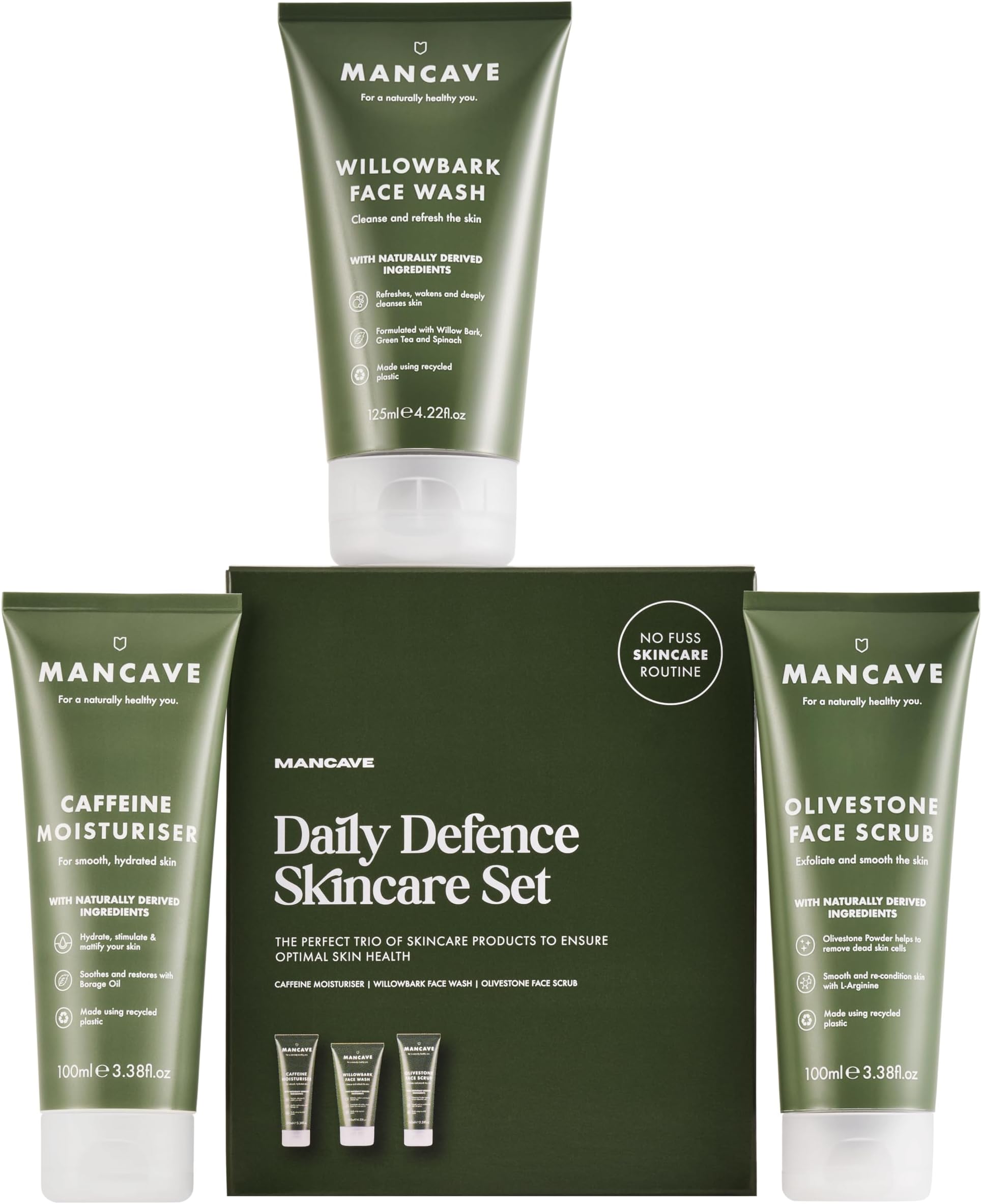 ManCave Daily Defence Skincare Gift Set for Men, Skincare Gift Set