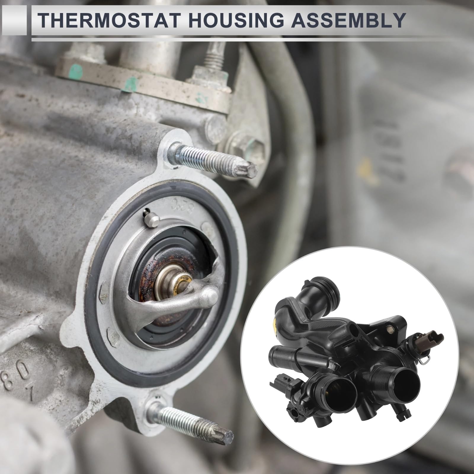 Termostat silnika dla Peugeot 3008 1.6 VTi 2009-2016 9810916880 Zespół obudowy termostatu przepływu płynu chłodzącego silnik
