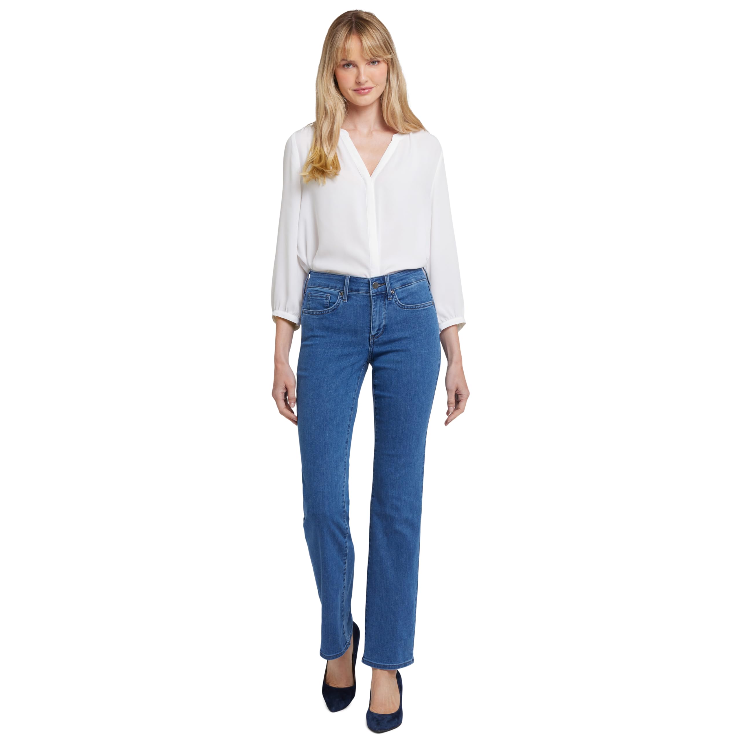 NYDJ womens Marilyn Straight Denim jeans, Black Bdm, 12 US — view 82