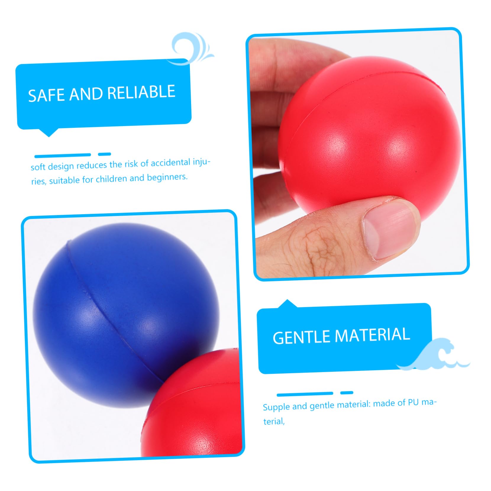 Sosoport 5sets 6pcs Pu Beach Paddle Balls Replacement for Outdoor Games for Beginners Compact for 6pcs*5