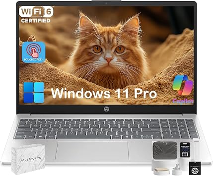 cefesfy Customized, Created Using HP 15.6" HD Touchscreen Laptop Notebook Intel 13th Gen Core i3-1315U, Up to 64GB RAM, 2TB SSD, Wi-Fi 6, Fast Charge, Windows 11 Home Student & Business Laptop