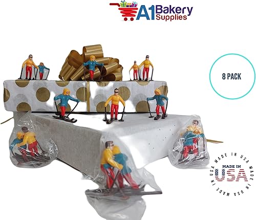 Miniatura 7 de A1BakerySupplies Cup Cake Decorating Pick Cupcake Decorator (juego de 8 esquiadores)