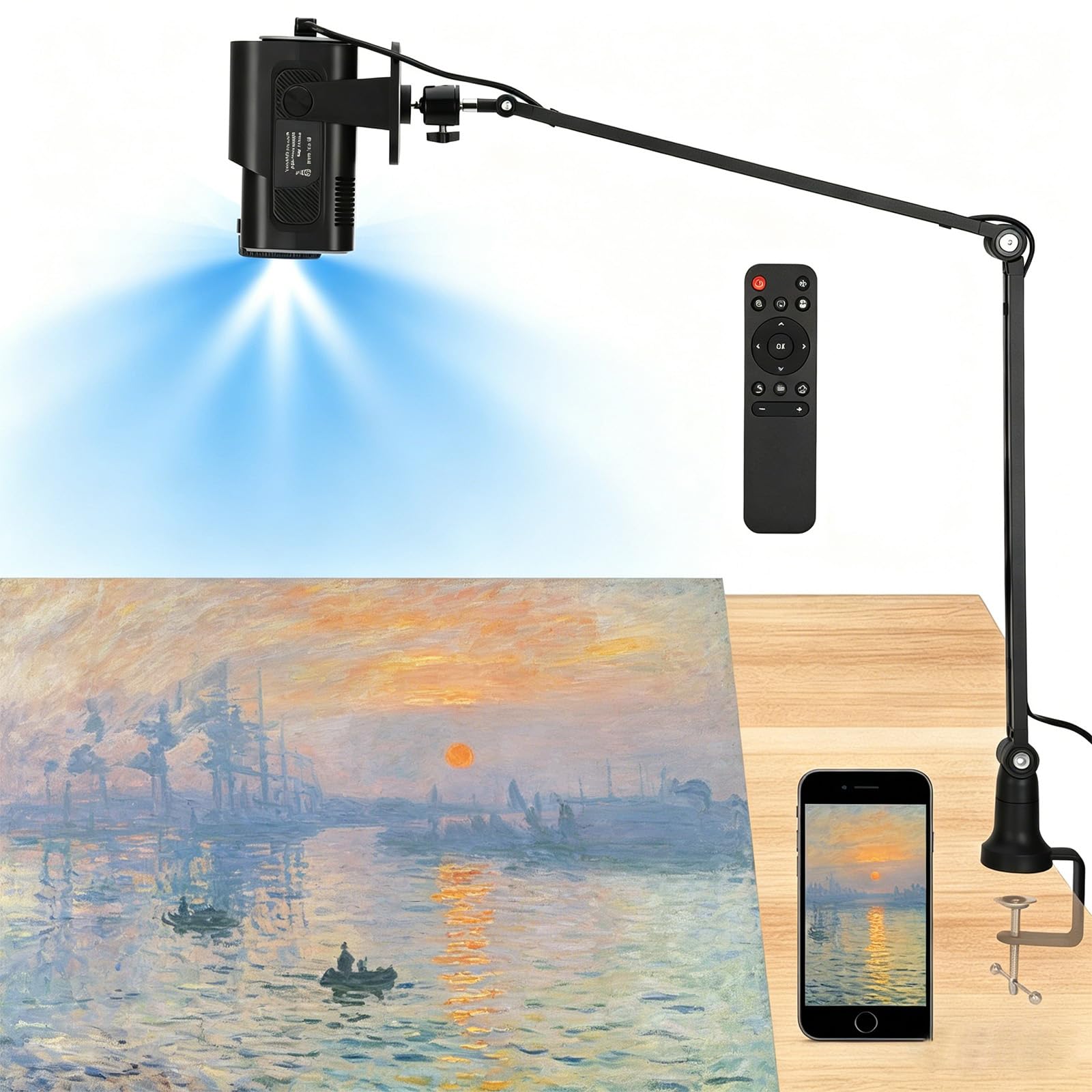 Projecteur de traçage Artistique Professionnel, Zone d ' Affichage de 80cm avec Ergonomique pour Un Travail détaillé, équipement de traçage Artisanal