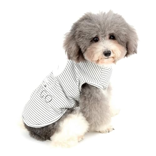 Zunea Camisetas de perro para perros pequeños Chica Chaleco a rayas Verano Tank Top Ropa Cachorro Gatos…