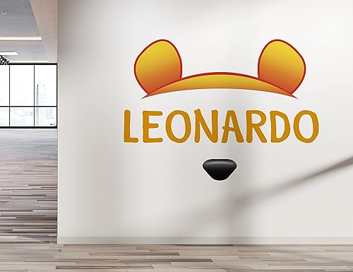 Winnie KA1358 - Calcomanía de pared para cuarto de bebé, letras de nombre personalizadas, letras de vinilo personalizadas, calcomanías con nombre de