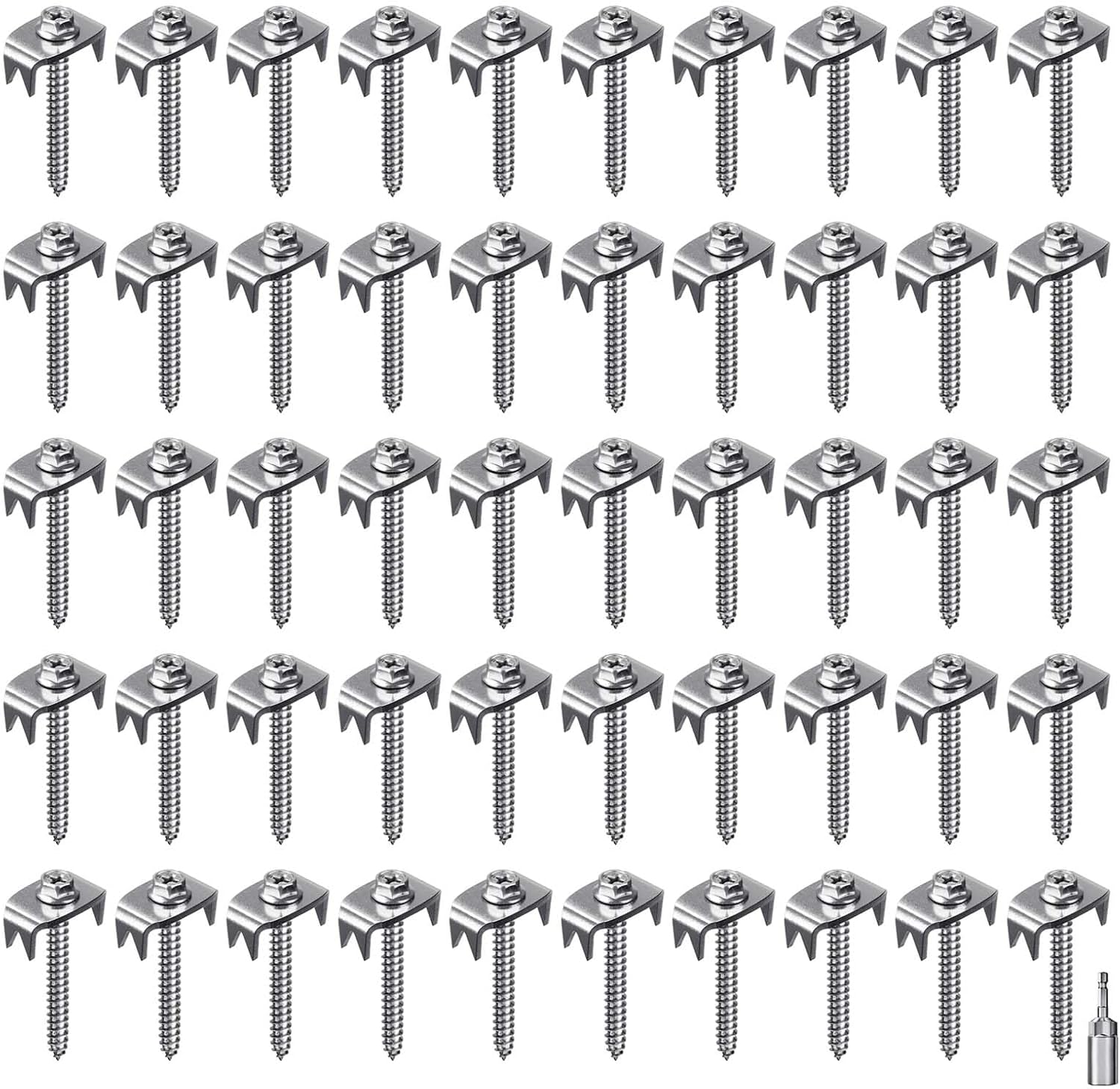 Fence Nails, Metal Fence Staple Set Wire Fixers Heavy Duty Fence Fasteners Multipurpose Fence Staple for Meshing & Woven Fencing