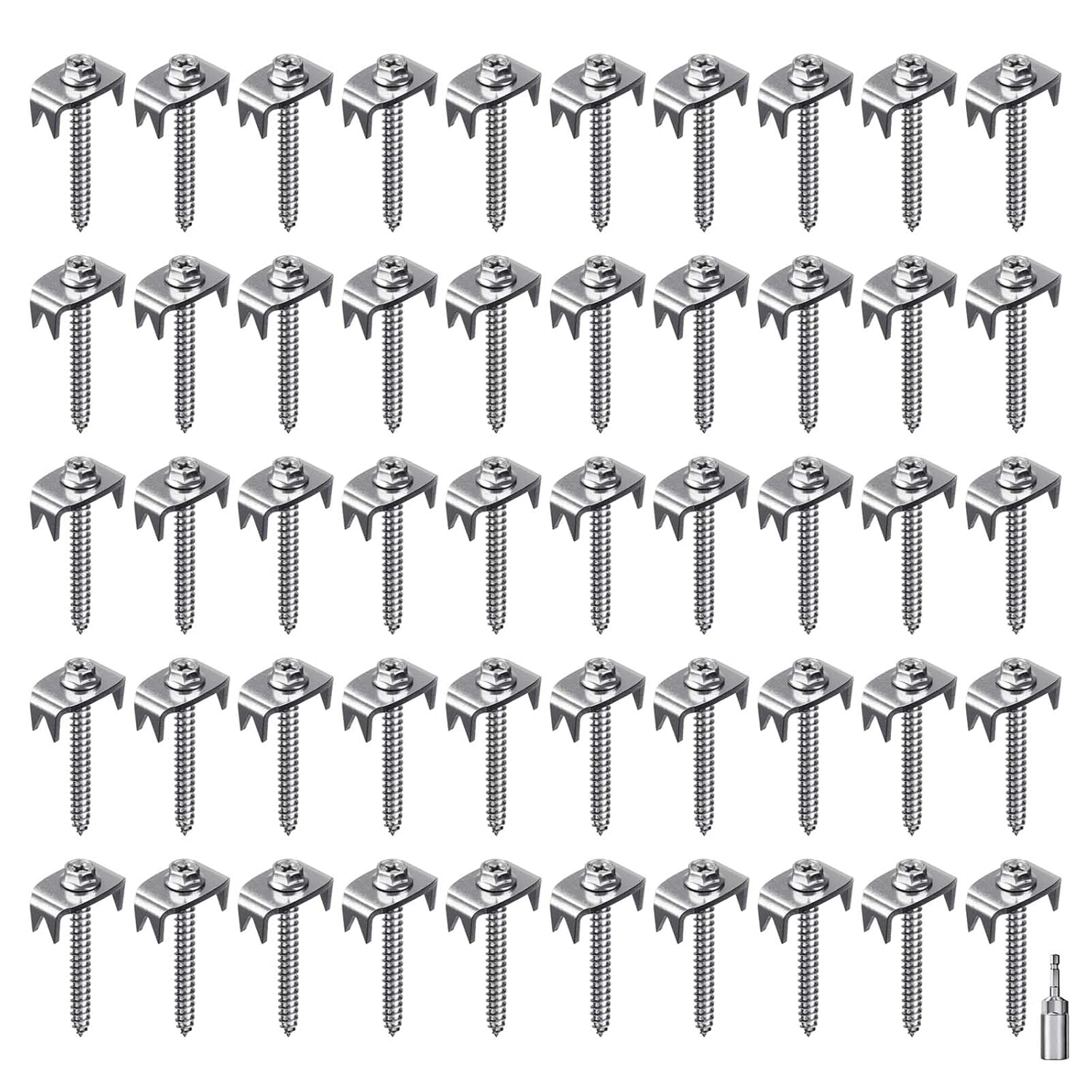 Metal Fence Nails Secure Fasteners Multifunction Wire Fence Staple Reusable with Wire Fixers Set for Softwood Enclosures