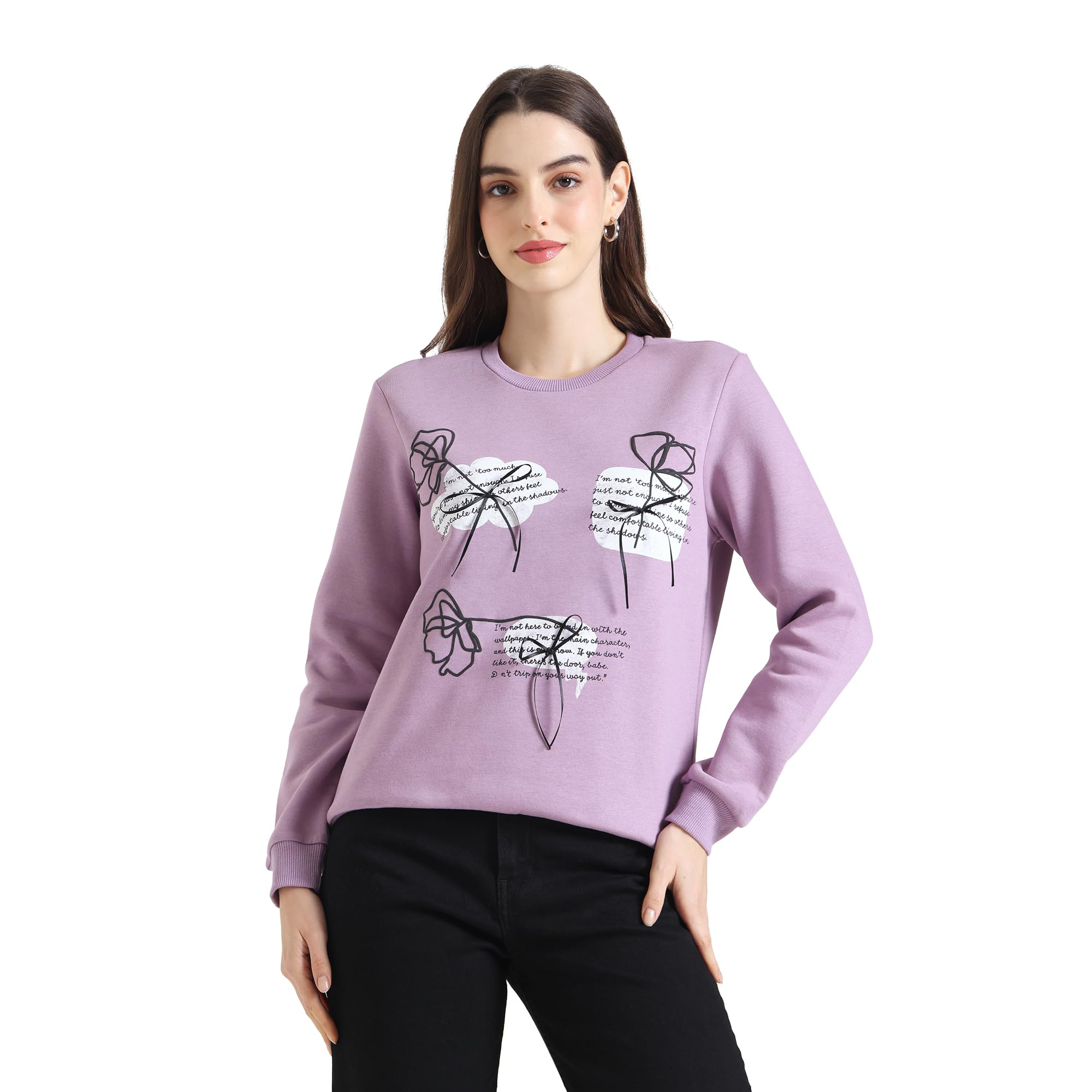 Women’s Printed Sweatshirt | Long Sleeve Casual Winter Top with Artistic Graphic Design-image-30
