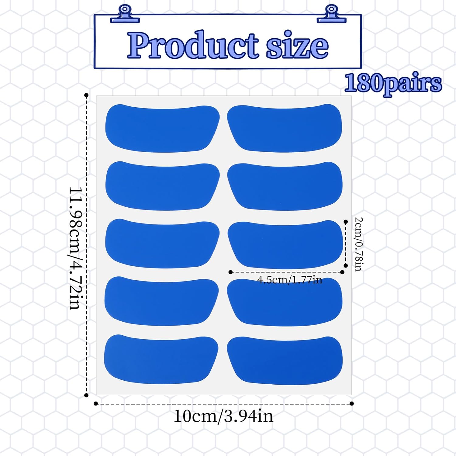 180 Pairs Sports Eye Black Stickers for Kids, Breathable Eye Strips for Football, Baseball, Softball, Lacrosse Fans, Perfect for Sports Spirit Themed Parties and School Birthday Supplies (Blue)