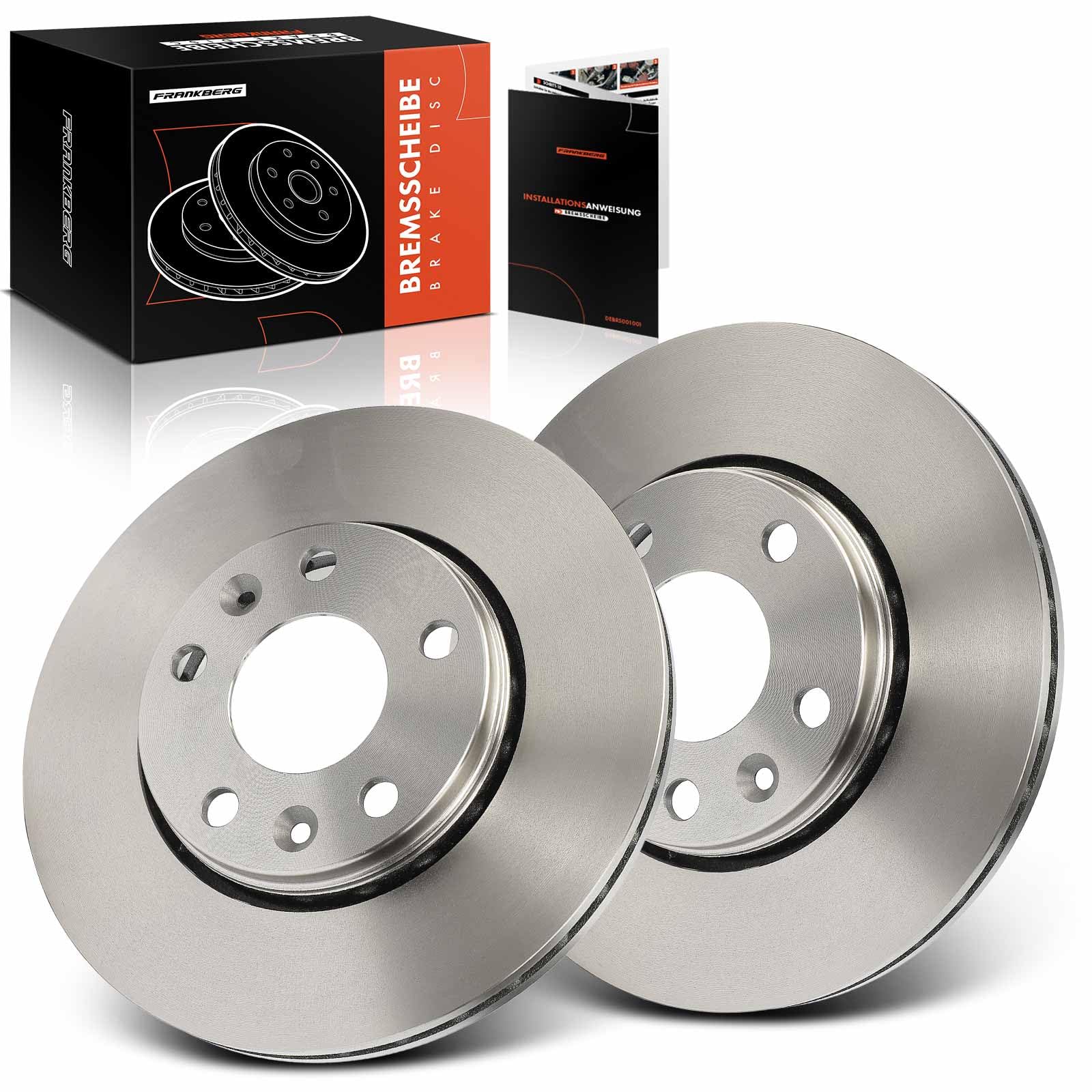 Frankberg Set di dischi freno incl. 2x Dischi Freno Anteriore Ventilato Diametro280mm Compatibile con Zoe BFM Duster HM Duster HS Megan.e III Grandtour KZ0/1 Replace# 402064151R