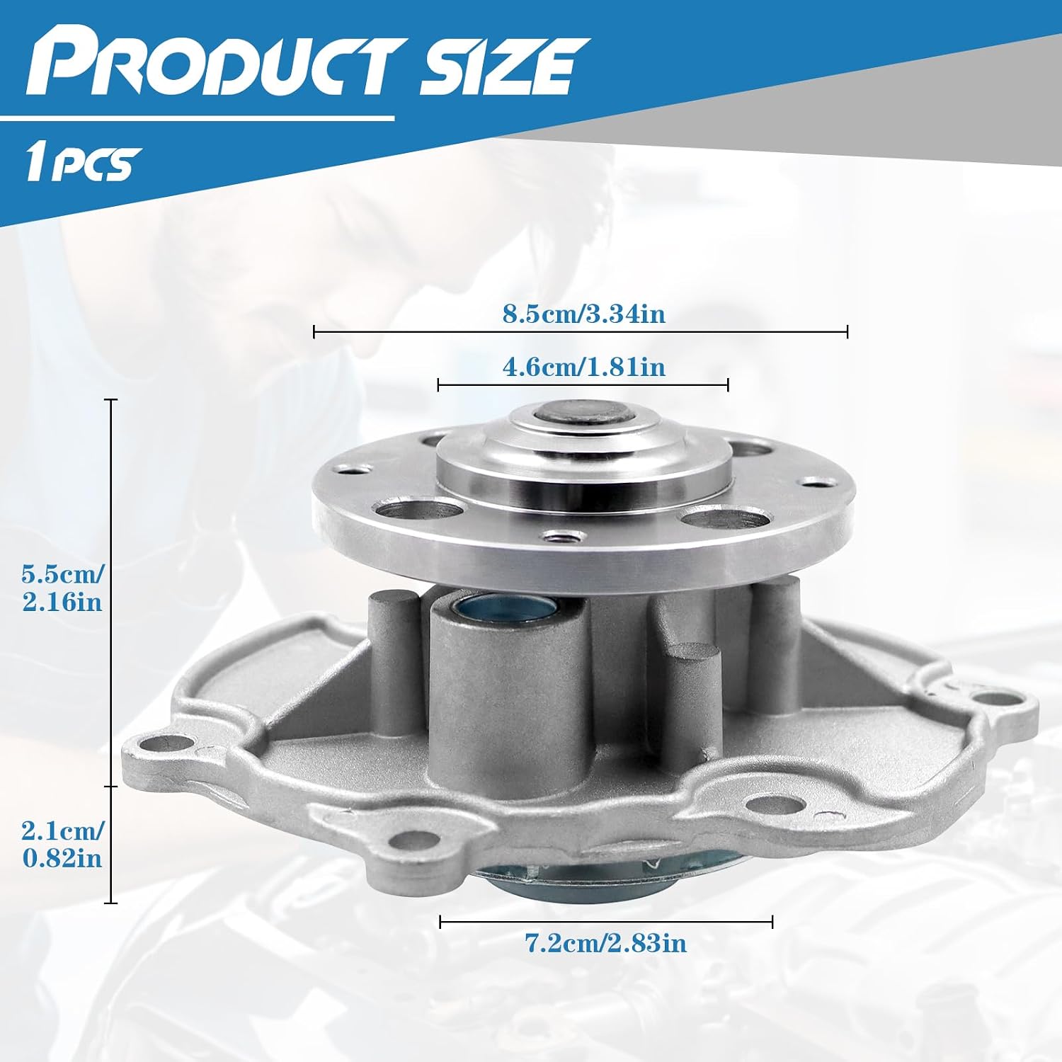 Engine Water Pump Kit With Gasket, Compatible with Chevy, Cadillac, GMC, Pontiac, SAAB, Saturn, Suzuki - Acadia Traverse Impala Equinox Malibu Aura Camaro XTS STS SRX CTS Torrent Terrain, and More