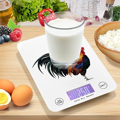 Miniatura 7 de Báscula de cocina digital impermeable de gallo, pesa onzas y gramos con báscula de café para cocina, joyas, café, malezas y artículos pequeños