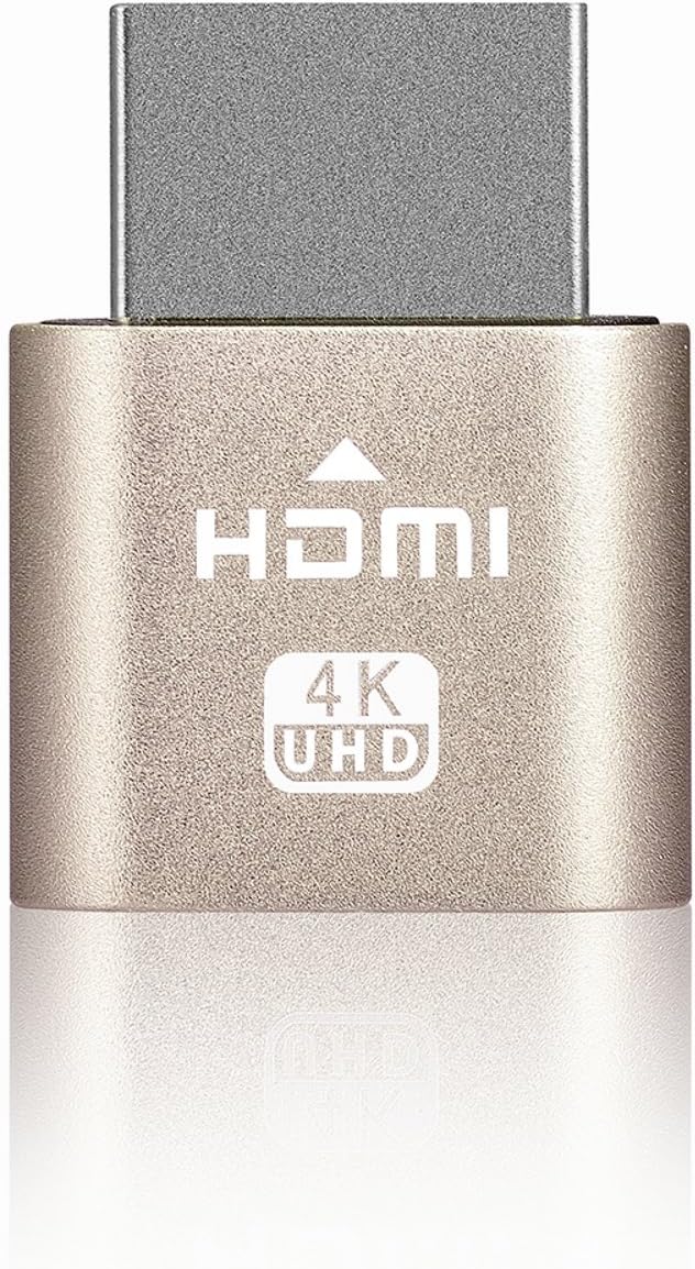 Joyzy HDMI Dummy Plug, Display Port, Headless Ghost, Display Emulator, EDID Emulator Plug 4K Max. Standard Resolution 1920x1080 @60Hz(1 Pcs)