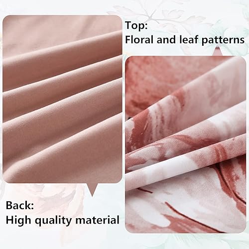 Miniatura 6 de Juego de edredón floral tamaño King de 7 piezas en una bolsa, edredón y sábanas con patrón de flores moradas, ropa de cama de microfibra suave para