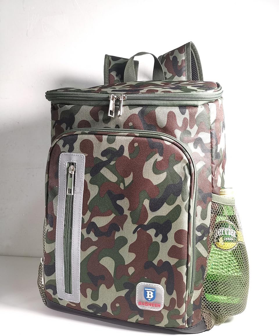 Camping Cooler Backpack Bag 25L, Insulated Picnic Camo Tactical Lunch Box, Leakproof Lightweight Thermal Backpack, Outdoor BBQ Food Drink Ice Cooling Bag for Men Women - Image 9