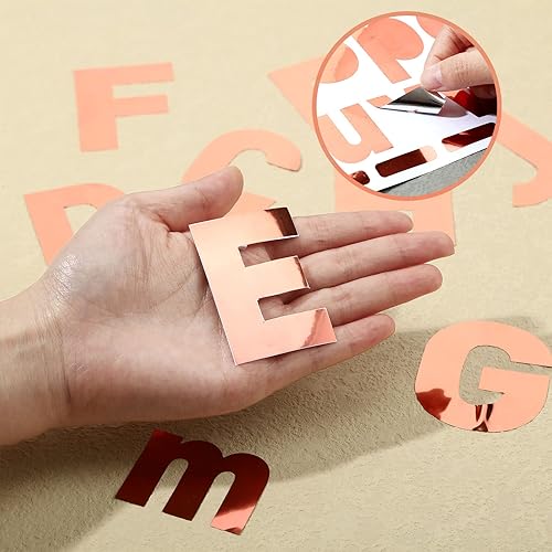 Miniatura 3 de 232 piezas de 24 hojas de calcomanías de letras grandes, letras grandes del alfabeto, letras y números, autoadhesivas, kit de números de letras para