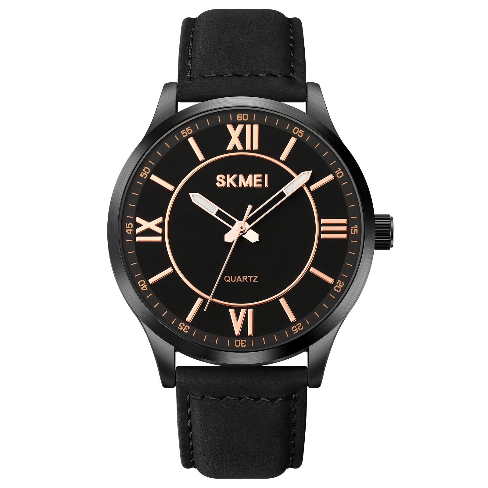 SKMEI Leather Men Watch Business Fashion Casual Quartz Analog Waterproof Calendar Date Light Simple Watch Fathers Gift – 2029, Black Dial, Black Band (B0C38XZFN4) Amazon Price History, Amazon Price Tracker