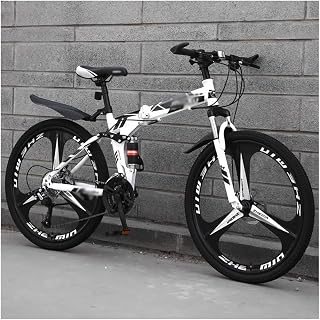 STRTG Folding mountain bike,Full suspension MTB folding bike,folded in 15 seconds, folding outroad bikes, 24 * 26in City Mini folding bike 21 * 24 * 27 speed