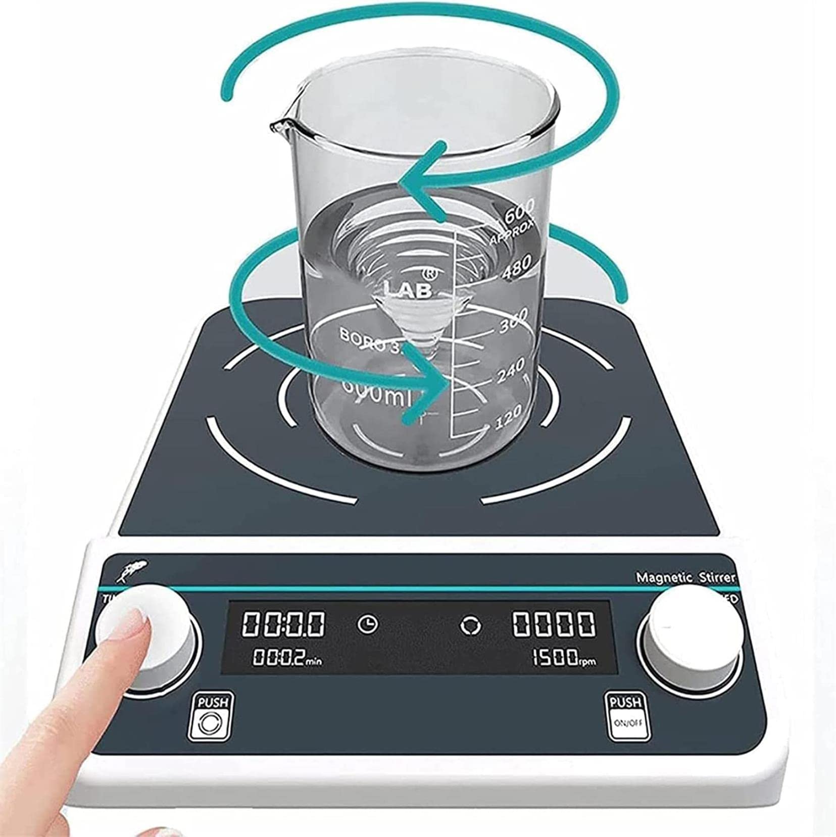Agitateur magnétique de laboratoire grande capacité 50L à affichage numérique LCD