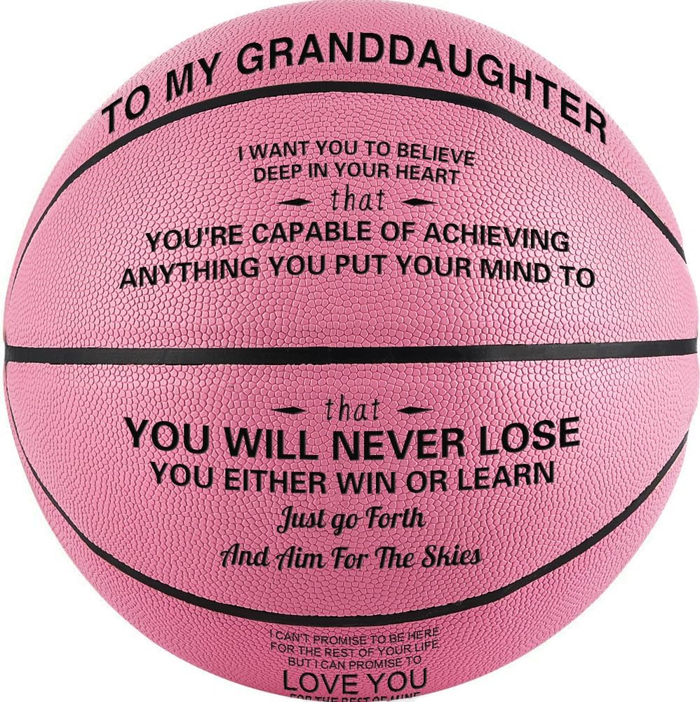KAAYEE Engraved Basketball for Grandson, Engraved Basketball for Son from Mom Dad, Personalized 29.5" Basketballs Gifts, Custom Christmas Birthday Graduation Back to School Gift for Son from Mom Dad