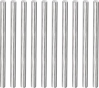 Rebower 304 Stainless Steel Solid Round Rod, [for Drift Punches Various Shaft DIY Craft Model Plane Model Ship Model Cars] - 4mmx75mm / Silver Tone / 20 Pcs