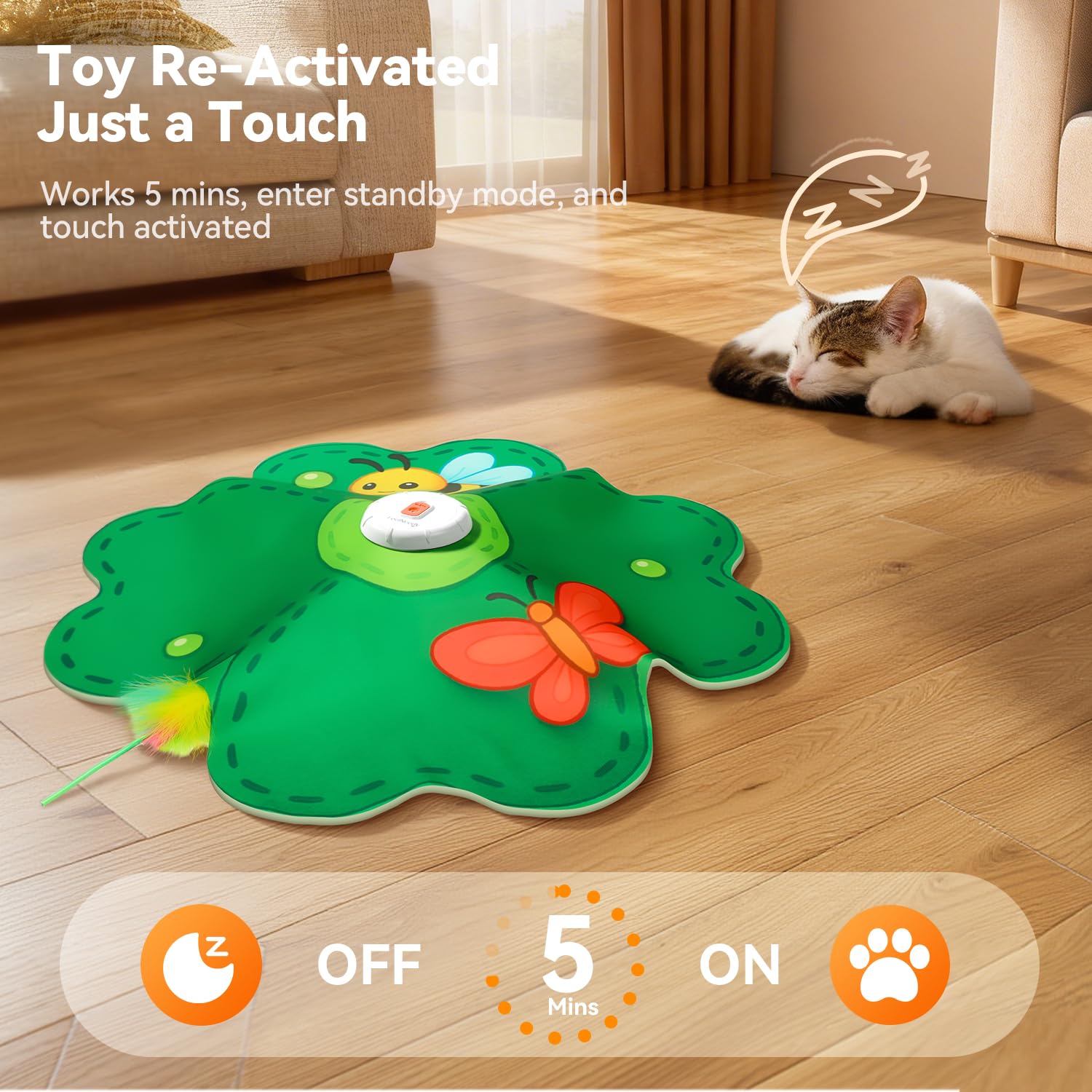 Vgvgaj Rode 360 ° Smart Automatische Rolling Ball Kat Rolling Ball Speelgoed Bal Voor Katten En Honden Interactieve Kat Speelgoed Elektrische Automatische Speelgoed Met Type-C Opladen Voor Grote En