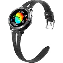 Lamshaw Compatible with Voice Caddie Smart Watch bands, Quick Release Slim Vintage Leather Strap Replacement Compatible with Voice Caddie T11 PRO, T9 Watch