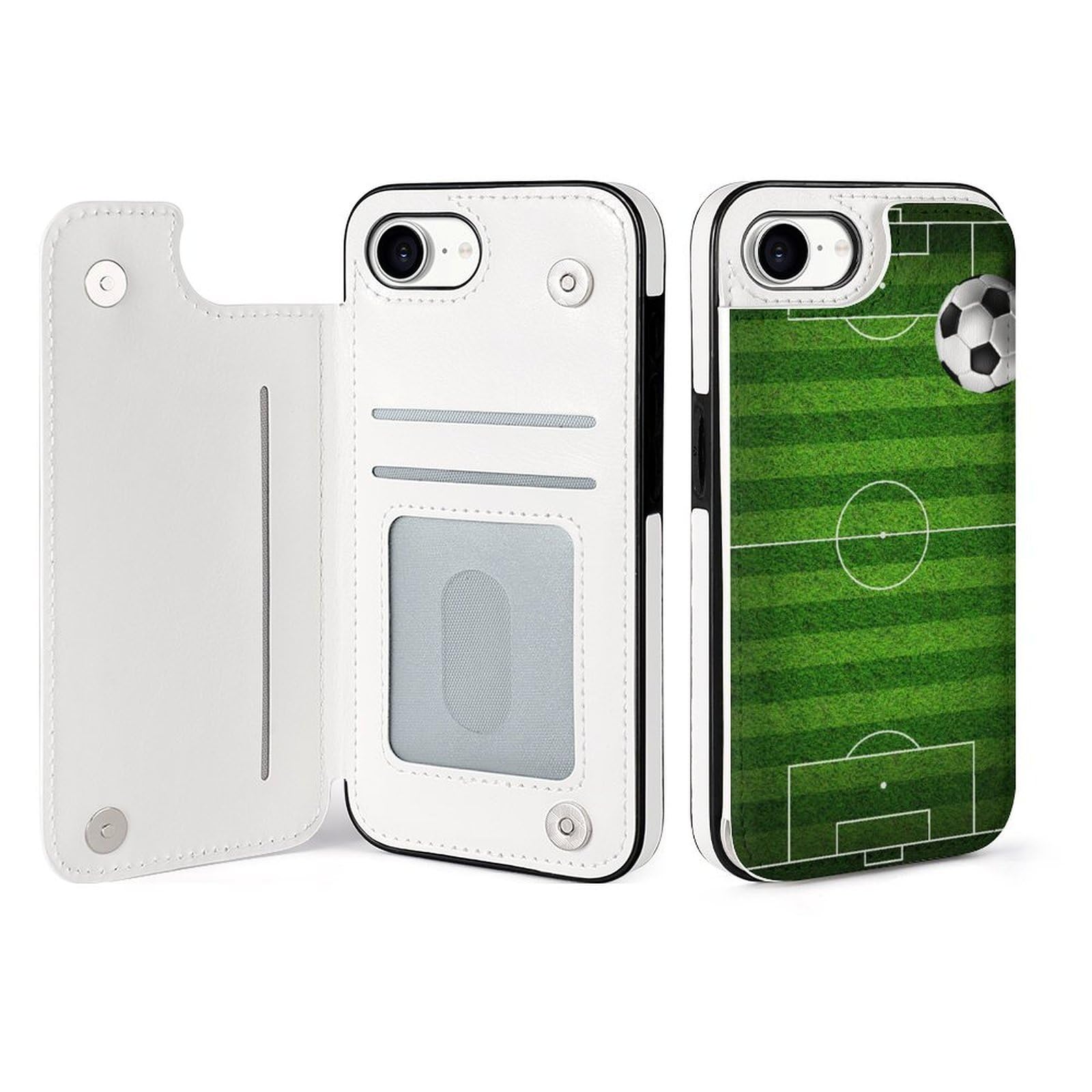 Amazon.co.jp: 【iPhone16e ケース 手帳型】 サッカー場 緑 グリーン