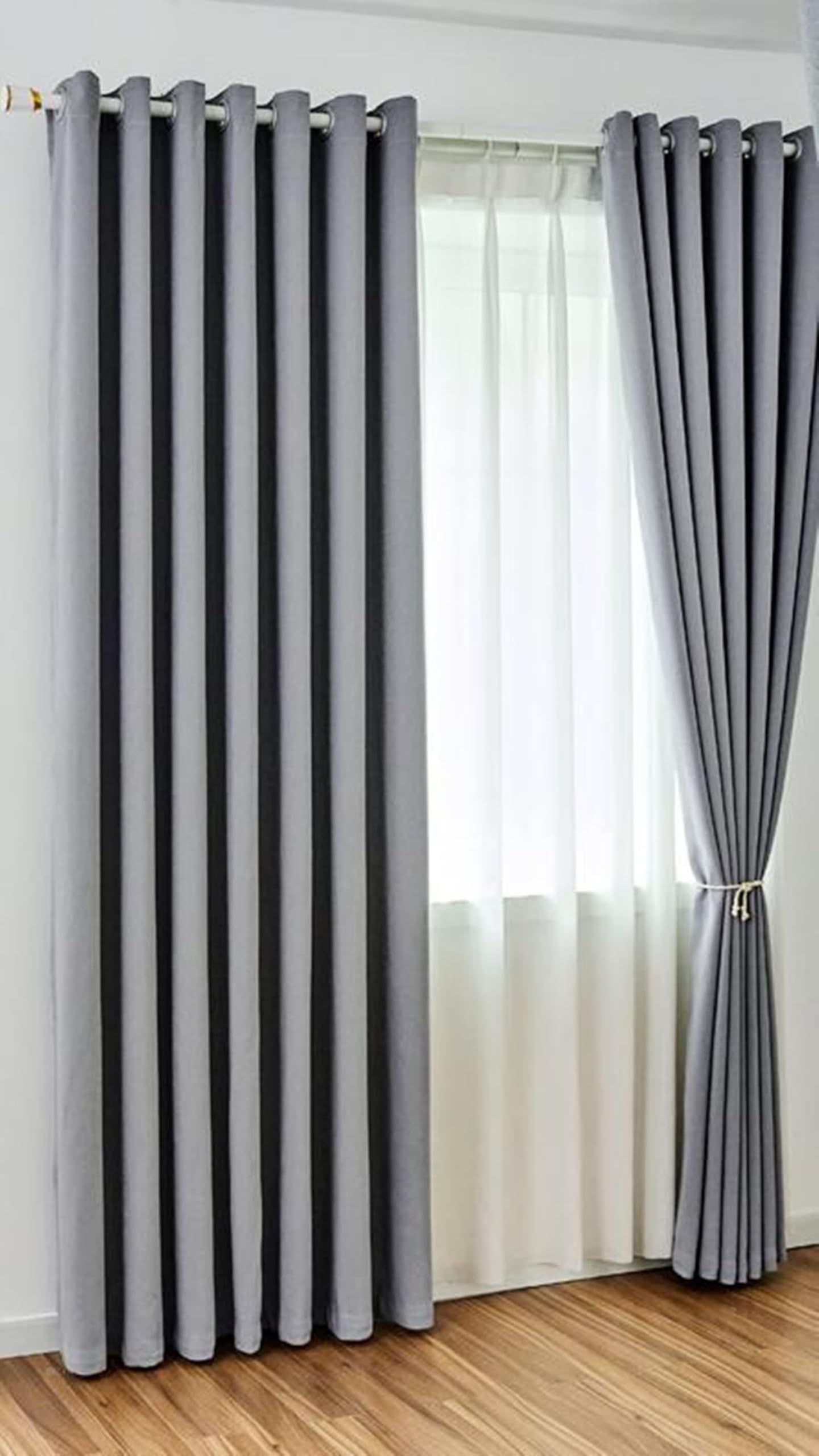 Rideau opaque occultant gris pour s'isoler du monde lot de 2 rideaux chenille doux