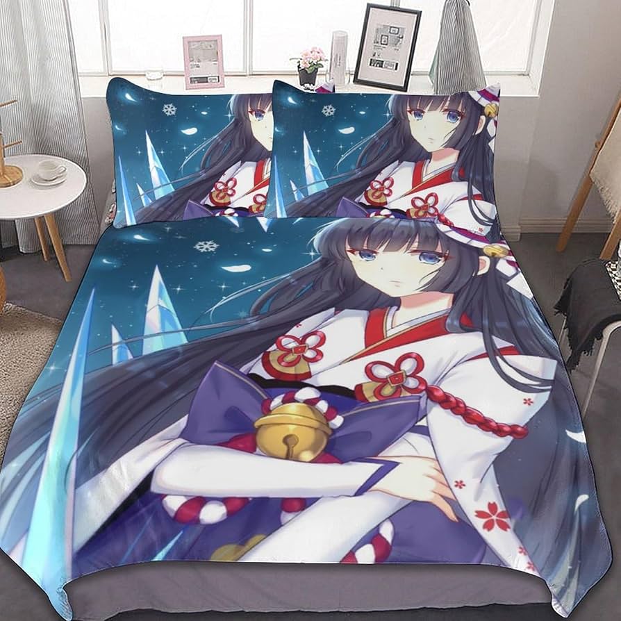 布団カバー&枕カバー Amazon｜布団カバー シングル・3点セット 陰陽師 雪女 寝具カバー