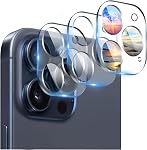 Camera Lens Protector (3 Pack) Compatible with iPhone 16 6.1" & iPhone 16 Plus 6.7" Camera Lens Cover Protection, 9H Tempered Glass, HD Clear Anti-Scratch [Black Edge]