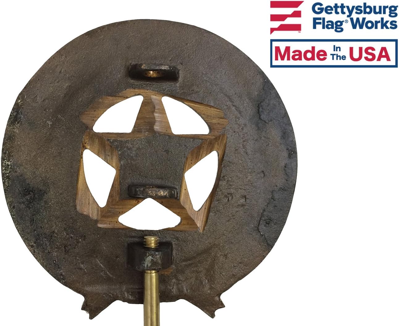 American Revolution Bronze Grave Marker, Cemetery Memorial Flag Holder, Revolutionary War Veteran Plaque, Made in USA