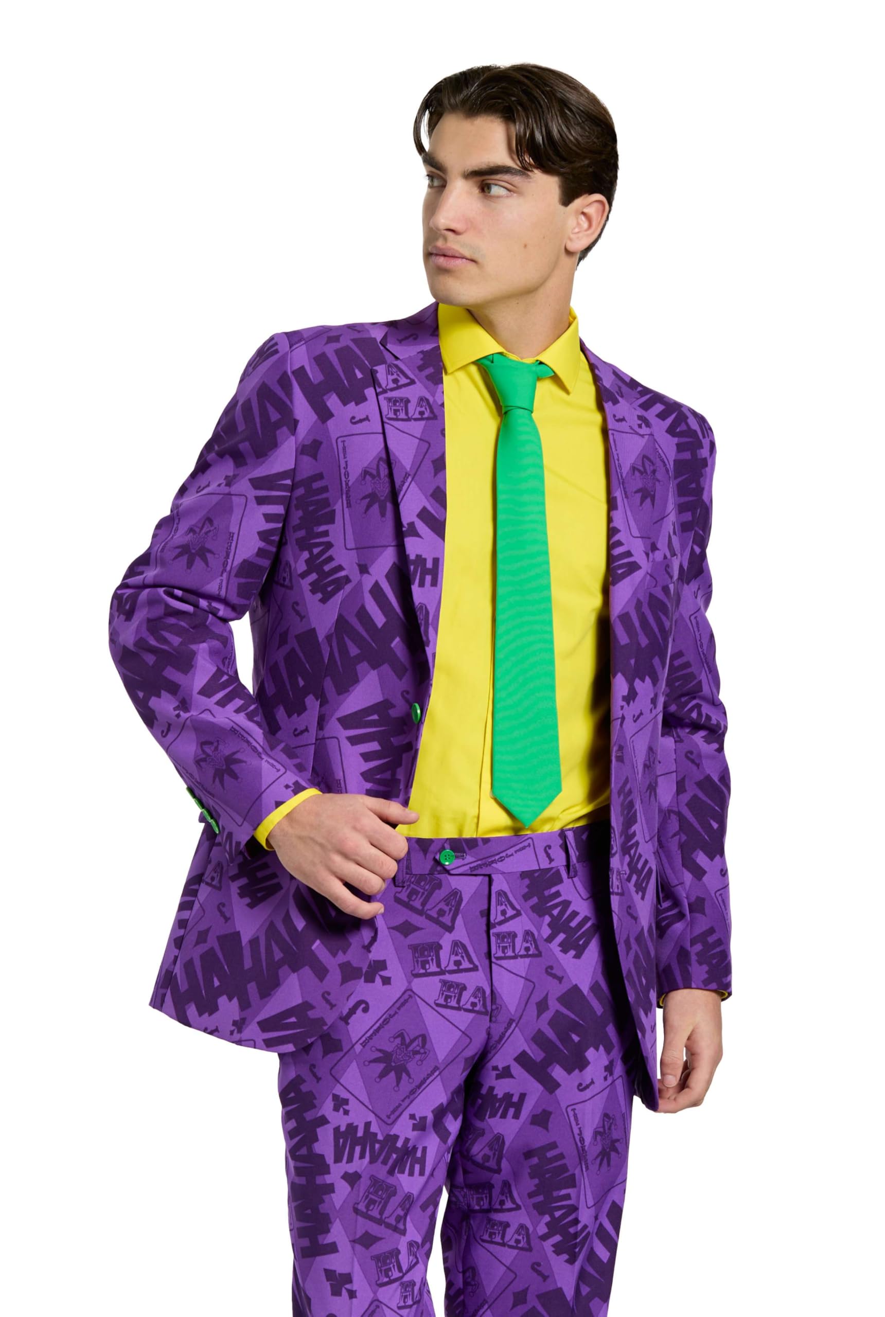 OppoSuits Konzessioniert Superheld Halloween Anzüge für Herren - Komplettes Set: Jackett, Hose und Krawatte,violett ,50