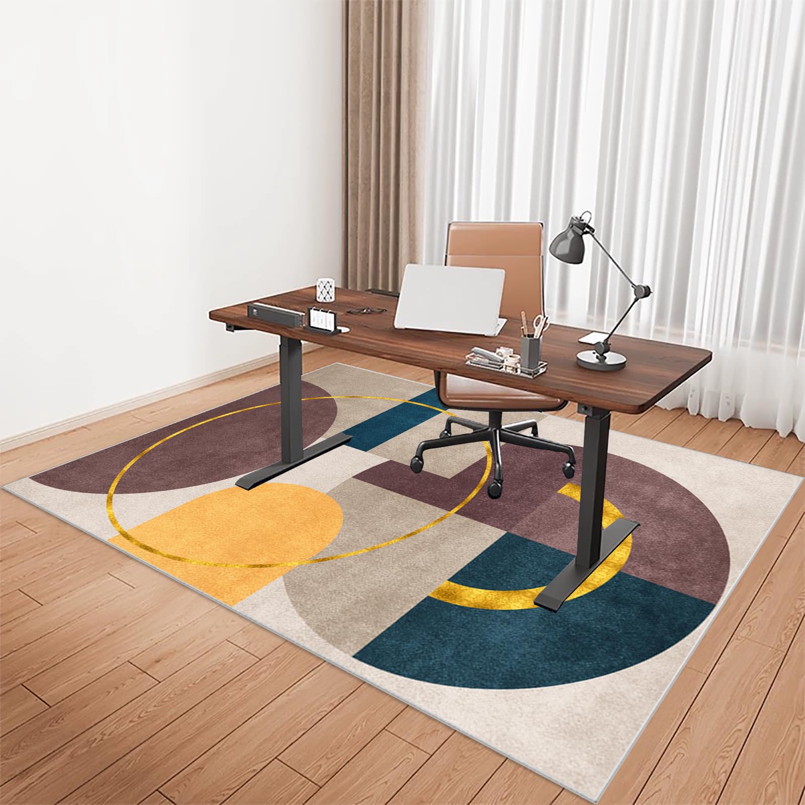 Tkuhknag Carpet Protector Chair Mat 180 x 230 cm - Office Chair Mat for Carpet - Low Pile Desk Chair Mat - Multi-Purpose Hard Floor Protector for Home and Office Non Slip