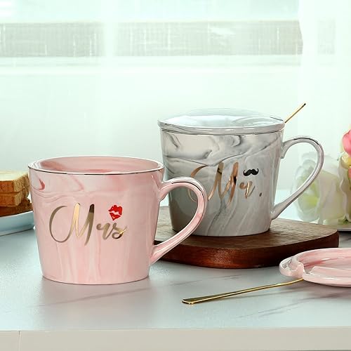 Miniatura 8 de Tazas de café para parejas, regalos de boda para novios, regalos para él y para ella, aniversario, regalos de novia para fiesta de cumpleaños de