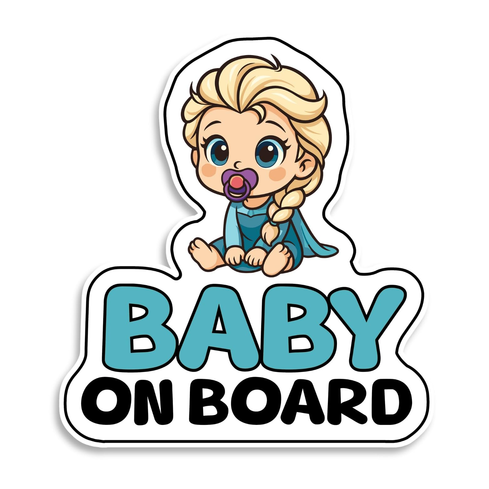 Baby on Board Sign for Car Baby Princess, High Visibility Window Sticker Badge, Easy Apply & Remove, Universal Safety Sign