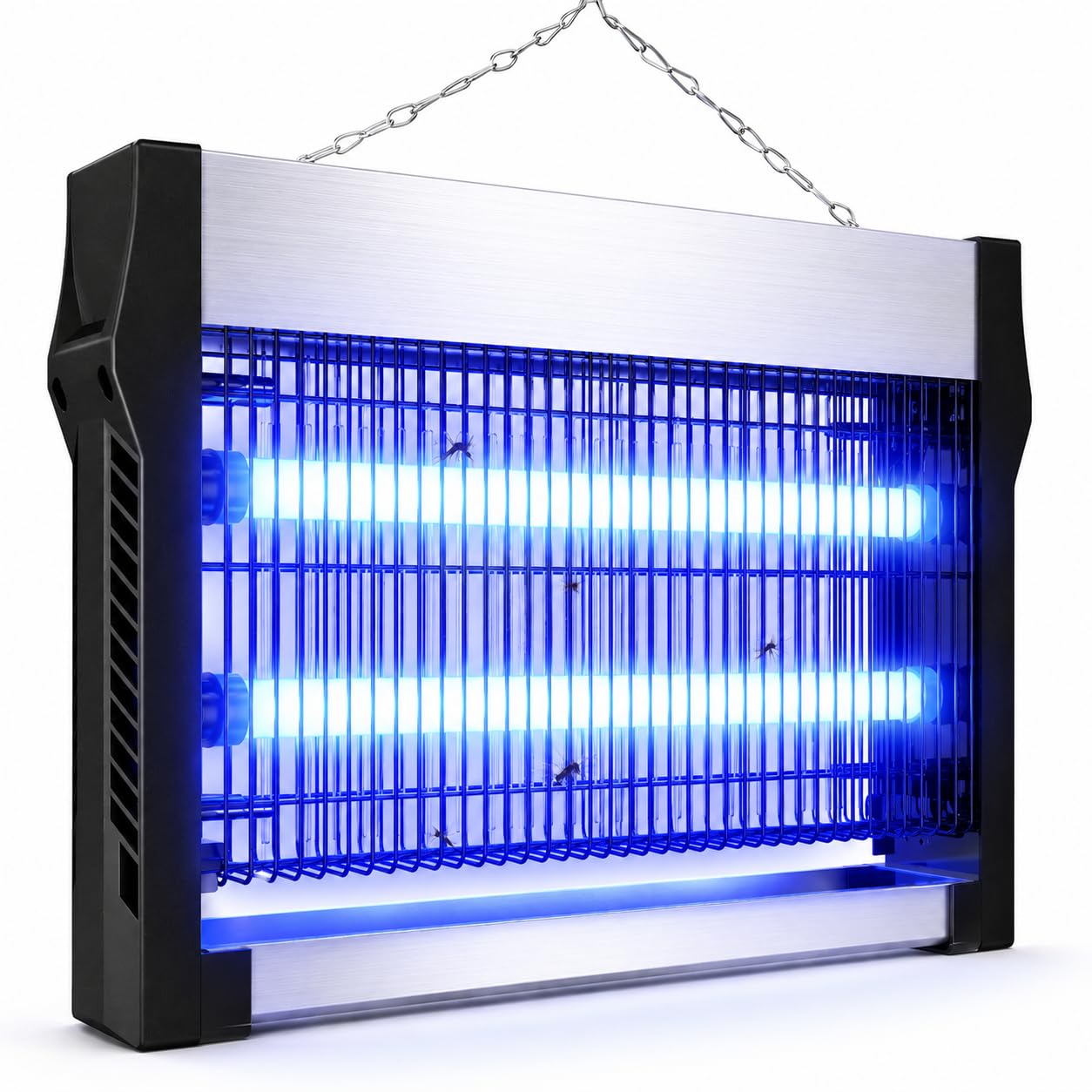 Lámpara Antimosquitos Eléctrica UV 365nm LED Mata Mosquitos con Rejilla de 2500V, Trampa de Insectos sin Químicos, Luz Anti Mosquitos para Interior, Exterior, Hogar, Terraza, Jardín