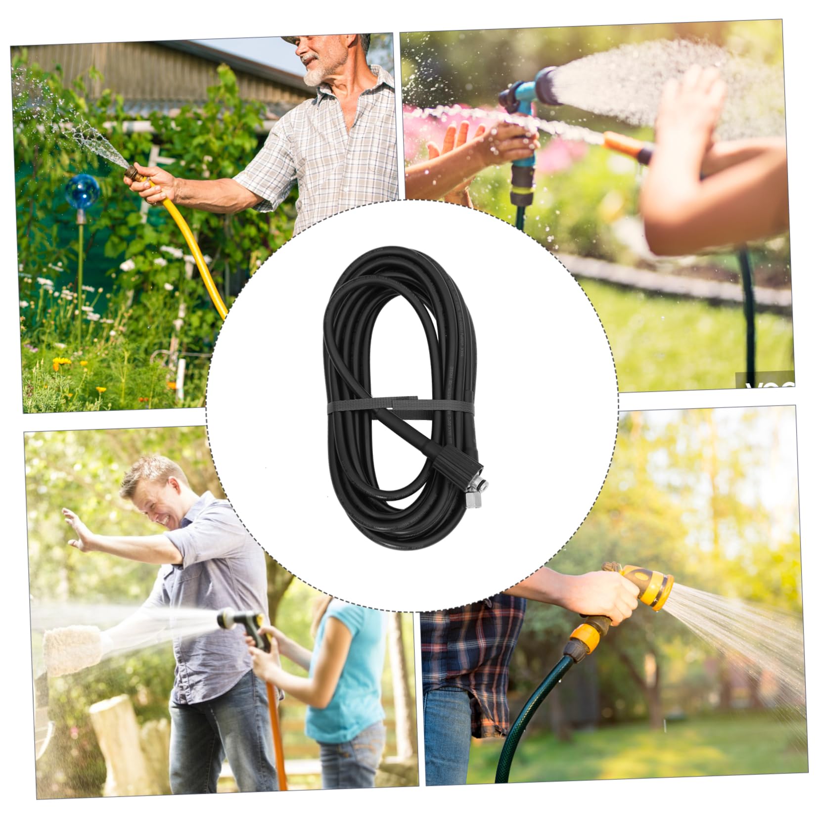 Holibanna Pressure Washer Hose 8/15m Compatible K2 K4 Easy Install Car Washing Tool