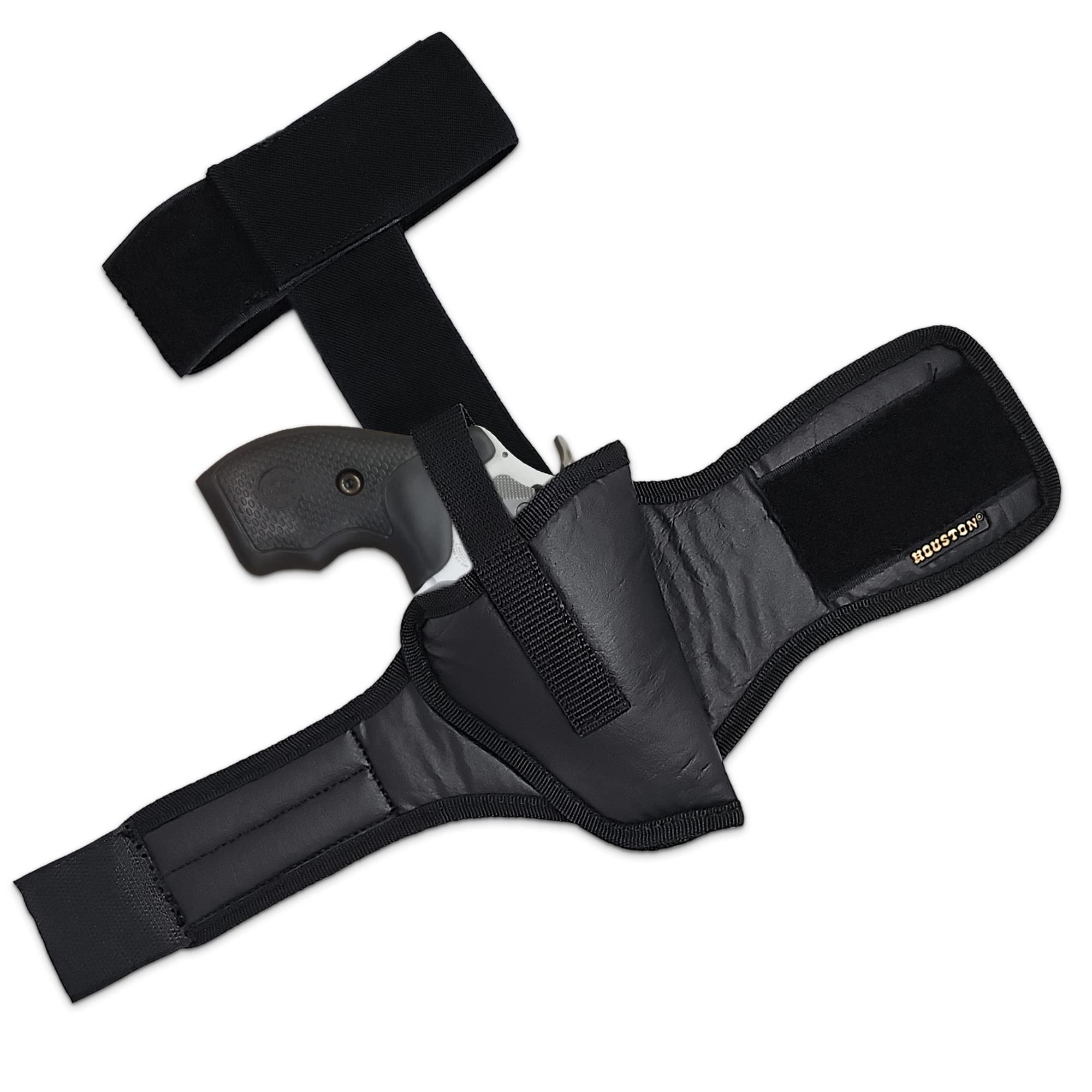 Houston Gun Holsters E68B-RH, E68B-RH Gun Holsters Black, Negro -
