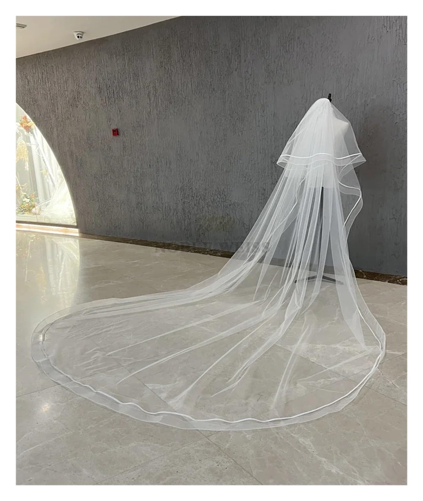 Lange Band-Hochzeitsschleier 2T Brautschleier(WHITE)