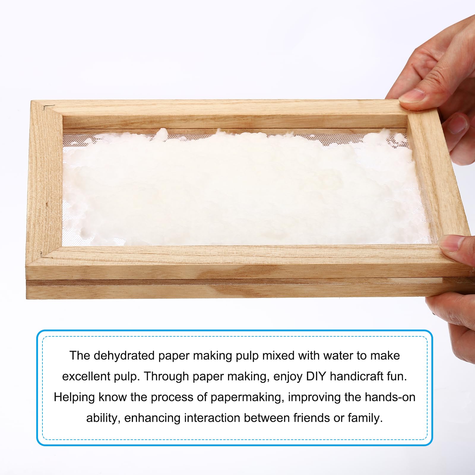 PATIKIL 500g Deshidratado Papel Fabricación Pulpa, Papel Fabricación Material Mano Hecho Papel Fabricación Manualidades Herramienta Accesorios para Bricolaje Papel Artes, Blanco