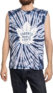 Calhoun NHL Men's Team Logo Spiral Tie Dye Cotton Sleeveless T-Shirt