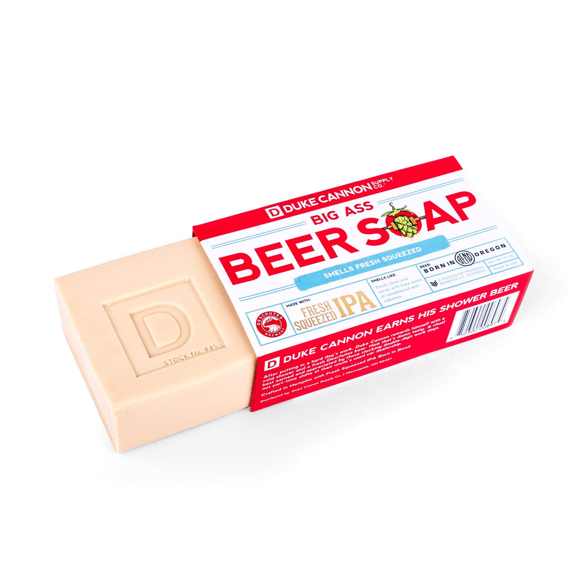 Duke Cannon Supply Co. Big Brick of Beer Soap, 10oz - Deschutes Fresh Squeezed IPA