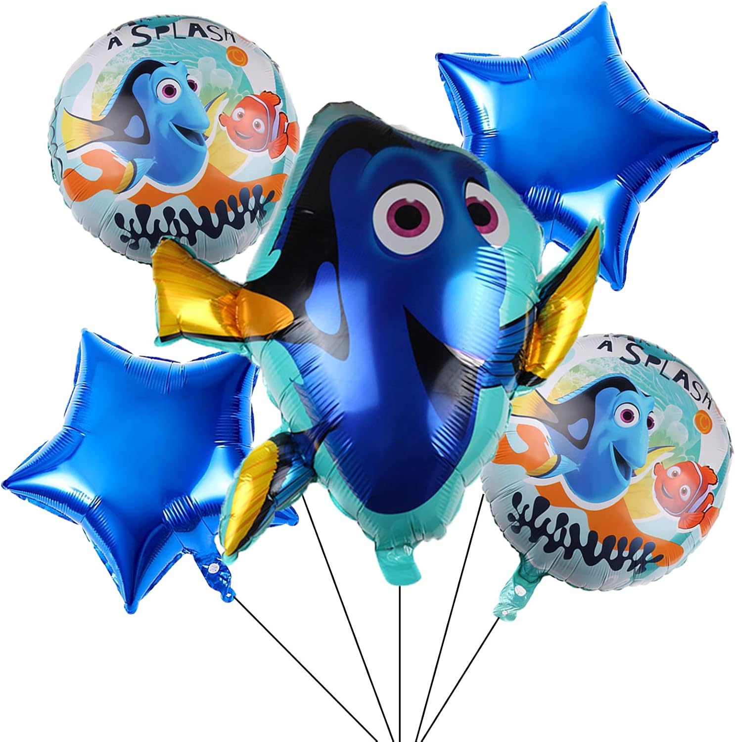 Finding Nemo Party Supplies 5PCS Finding Nemo Foil Balloons for Kids Birthday Baby