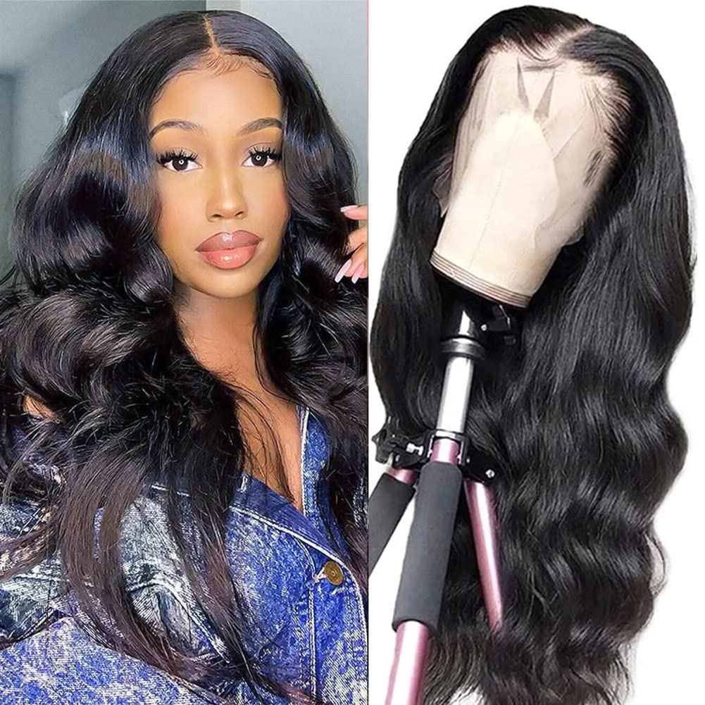 Amazon.com : 18 Inch Body Wave Lace Front Wigs Human Hair  display picture 1