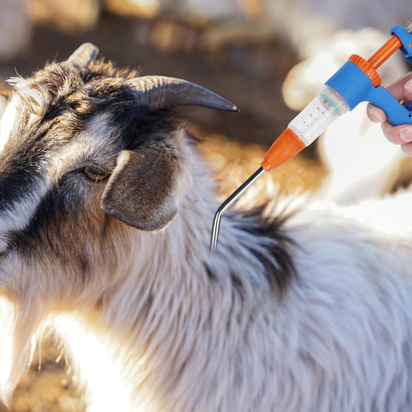 Viehspritze automatisch,Automatische Spritze für Vieh, Rinderspritzenwerkzeug 20 ml, Kontinuierliche Spritze für Nutztiere, Veterinärspritze für Rinder, Ziegen, Schweine, Spritzeninjektor für Nutztier