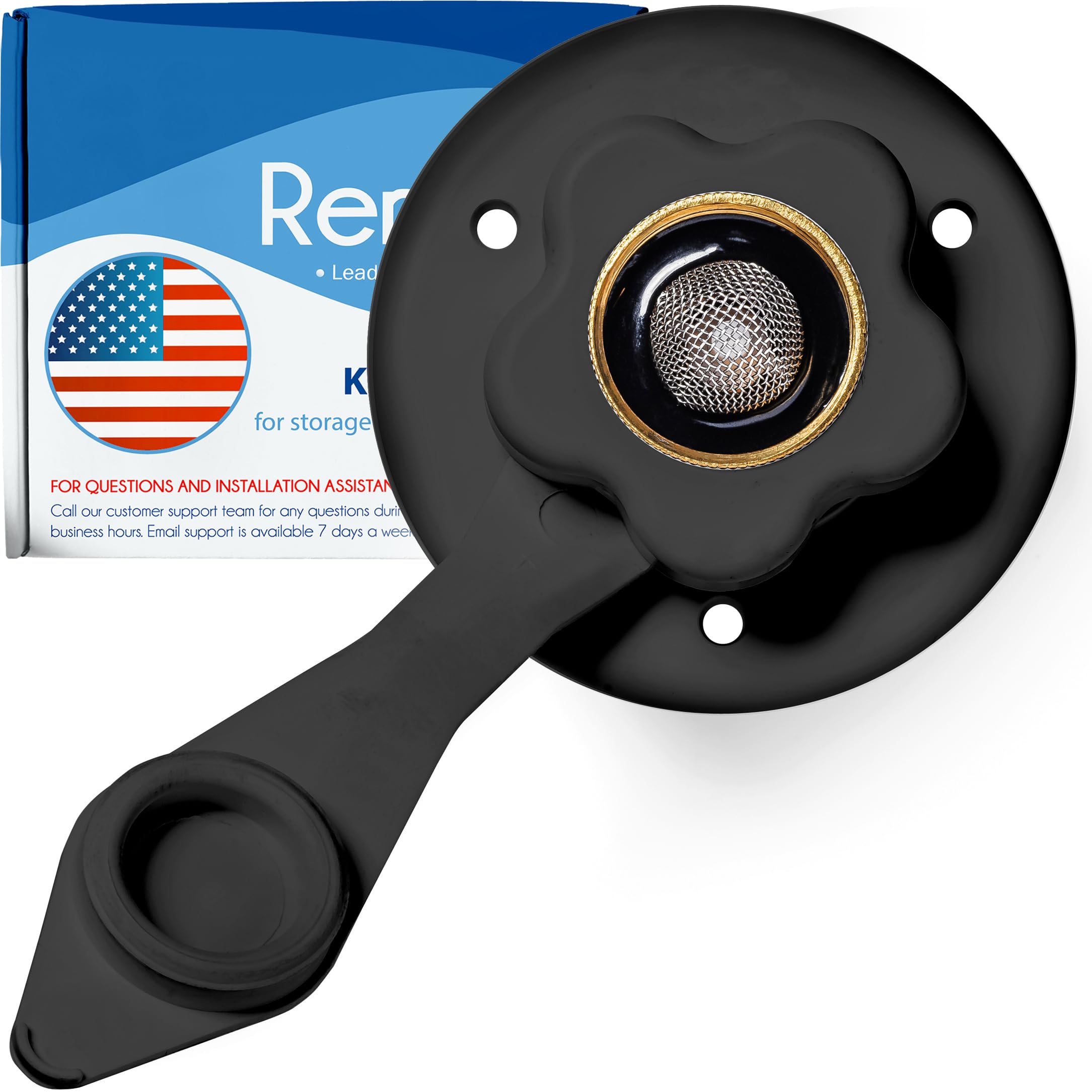 RV Water Inlet Connection. RV City Water Inlet With Check Valve. Inlet Hose Connector. Hose Flange Hookup For RV Camper (Black)